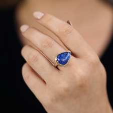 Smooth Teardrop Tanzanite Ring Image