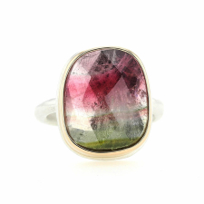 Vertical Watermelon Tourmaline Ring Image