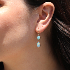 Double Asymmetrical Australian Opal Earrings Image