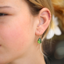 Green Tourmaline Teardrop Earrings Image