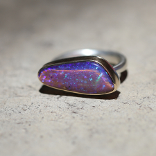 Asymmetrical Opalized Wood Ring Image