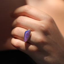 Asymmetrical Opalized Wood Ring Image