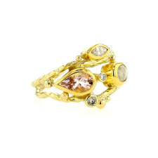 Double Seafire Morganite Diamond Ring Image