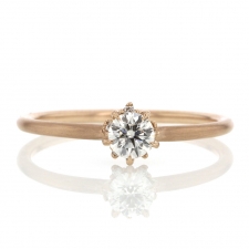 Diamond Solitaire 18k Rose Gold Ring