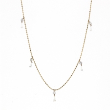 Brilliant Round Diamond Tassle Necklace