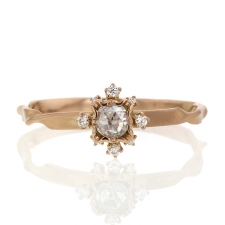 Twisting Diamond Snowflake 18k Rose Gold Ring