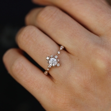 Diamond Snowflake Supreme 18k Rose Gold Ring