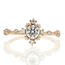 Diamond Snowflake Supreme 18k Rose Gold Ring Image