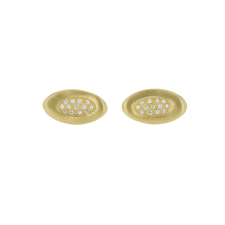 18k Gold Ovum Post Earrings