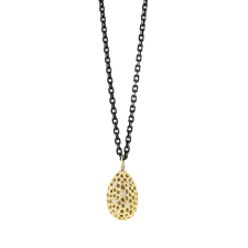 Double Almond Silver and Gold Long Necklace