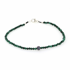 Malachite and Pearl Beaded Bracelet