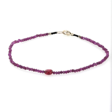 Ruby and Spinel Beaded Bracelet