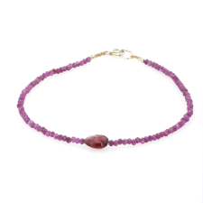 Ruby and Tourmaline Beaded Bracelet