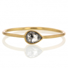 Rustic Diamond Teardrop Ring Image