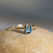 Blue Topaz 14k Gold Ring Image