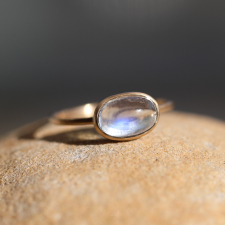 Rainbow Moonstone 14k Gold Ring