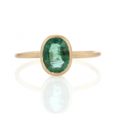 Emerald Oval 14k Gold Ring