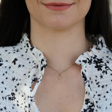 White Rose Cut Diamond Cord Necklace Image