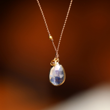 Rainbow Moonstone Gold with Cognac Diamond Necklace Image