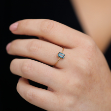 Blue Topaz 14k Gold Ring