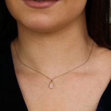 Rainbow Moonstone Gold with Cognac Diamond Necklace