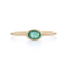 Small Oval Emerald 14k gold Ring