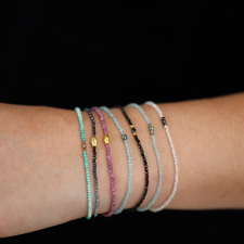 Apatite and Blue Diamond Beaded Bracelet Image