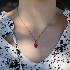 Tourmaline and Sapphire Double Drop Nylon Cord Necklace Image