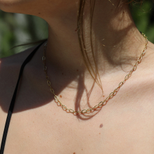 Textured 14k Gold handmade Chain