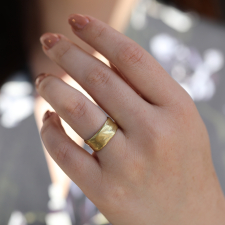 Wide Yellow Gold Band Ring Image