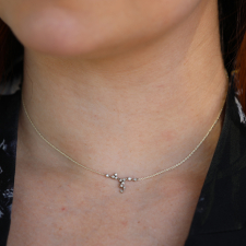 Cascading White Gold 12 Diamond Necklace Image
