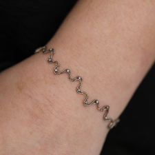 Swirl White Gold Diamond Bracelet Image