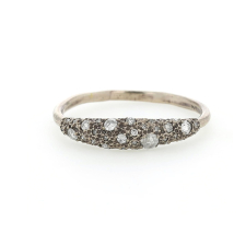 White Gold Cocoon White Diamond Ring