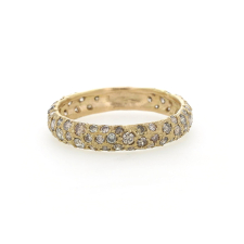 Yellow Gold Band with Brown Diamonds