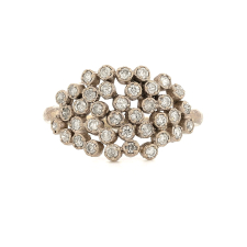 Large White Diamond Cluster Ring Image