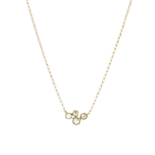 Rose Cut Diamond 14k Gold Necklace Image