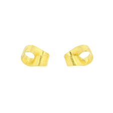 Gold Mobius Spiral Post Earrings