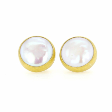 XL Freshwater Pearl Gold Earrings