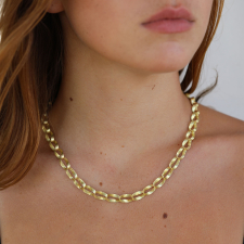 18k Gold Mobius Link Chain Necklace Image