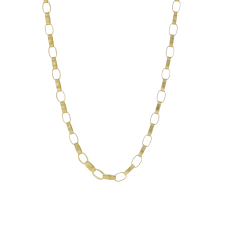 Oval 18k Paper Chain Link Necklace Image
