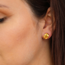 Gold Mobius Spiral Post Earrings Image