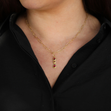 Mixed Shape Pink Tourmaline Gold Pendant (NO CHAIN) Image