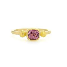 Faceted Pink Spinel Gold Ring Image