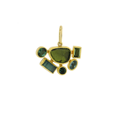 Green Tourmaline Mosaic Pendant (no chain) Image