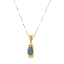 Aquamarine Locket Holder Gold Necklace