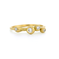 Molten Diamond 18k Yellow Gold Ring