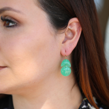 Chrysoprase Tiny Arp Earrings Image