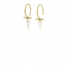 American Natural Pearl Bar Hoops Image