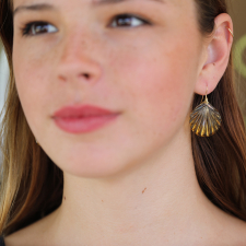 Citrine Scallop Earrings Image