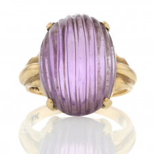 Vintage Carved Amethyst Ring